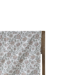 Aix Dug m. blomsterprint, creme