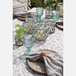 Aix Dug m. blomsterprint, creme