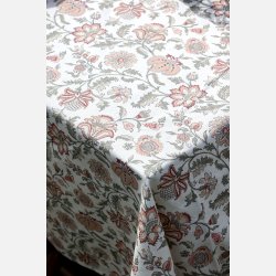 Aix Dug m. blomsterprint, creme