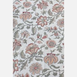Aix Dug m. blomsterprint, creme