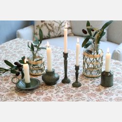 Aix Dug m. blomsterprint, creme