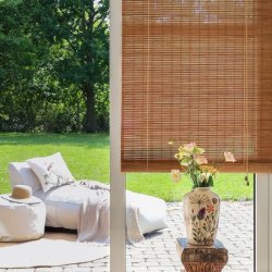 Rullegardin i bambus, B90/L210 cm natur