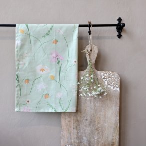 Aix Viskestykke m. blomster, L70/B50 cm verte