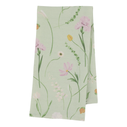 Aix Viskestykke m. blomster, L70/B50 cm verte