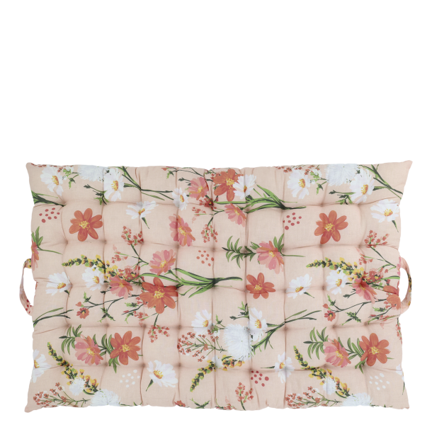 Aix Madras m. blomstermnster, L100/B60 cm rosa