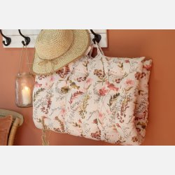 Aix Madras m. blomsterm�nster, L100/B60 cm rosa