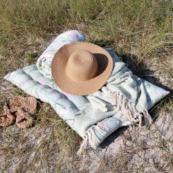 Aix Madras m. blomsterm�nster, L100/B60 cm verte