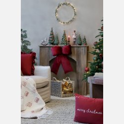 Sl�jfe i velour m. glimmer, cherry