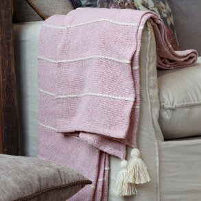 Chic Antique, Aix Plaid af overskudsgarn rosa