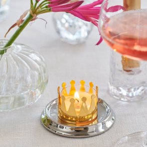 Servietring/fyrfadsholder, krone