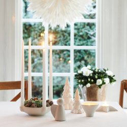 Stjerne til fyrfadslys, hvid