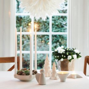 Stjerne til fyrfadslys, hvid