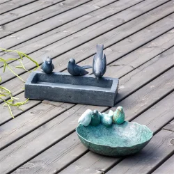 FUGLEBAD DEKO sortgr, POLY