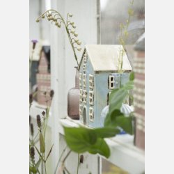 Hus t/fyrfadslys Nyhavn, buet dr lysebl