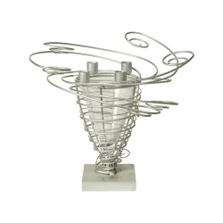 Metal vase m lysholder