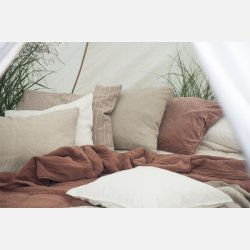 Pudebetrk malva/beige striber