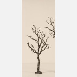 Dekorationstr med jernfod,  Brun