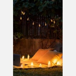 Udendrs solcelle lyskde med 20 prer