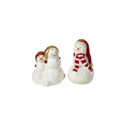 FIGUR SNEMAND T/KERTELYS I KERAMIK