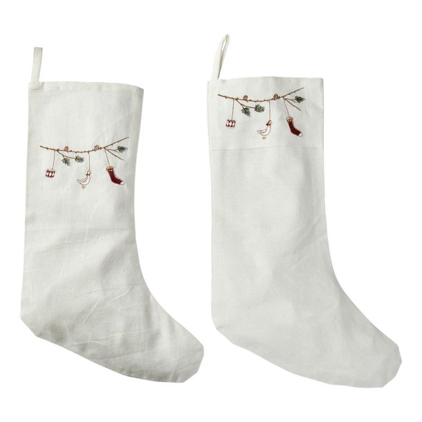 Julesok med broderi