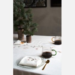 Mundserviet med broderi, jul