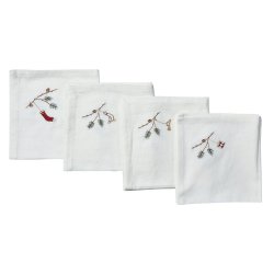 Mundserviet med broderi, jul