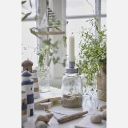 Stage glas t/2,2 cm lys metallg