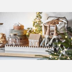 Hus t/fyrfadslys Stillenat Gingerbread drkrans