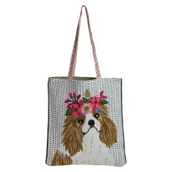 Net med broderi, hund