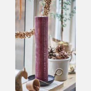 Kalenderlys 1-24 prget tal rhododendron stearin svanemrket