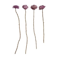 Blomst sola stilk, medium, lilla