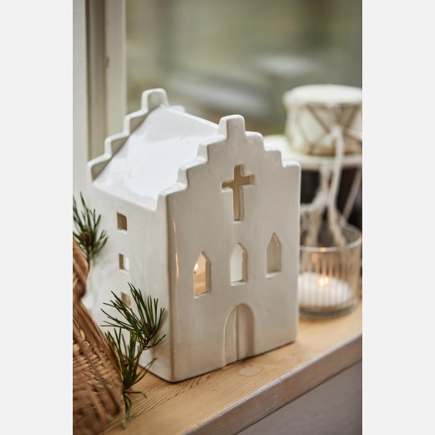 Kirke t/fyrfadslys Stillenat creme
