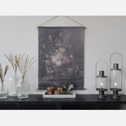 Lrred til ophng m. blomsterprint