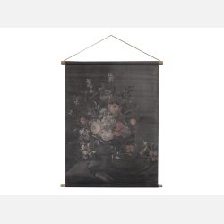 Lrred til ophng m. blomsterprint