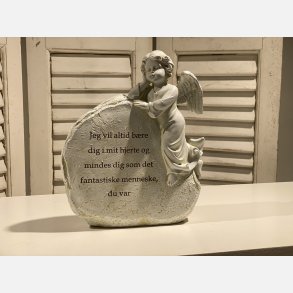 Engel ved gravsten, Antik hvid