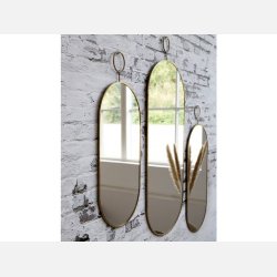 Spejl m. messingramme