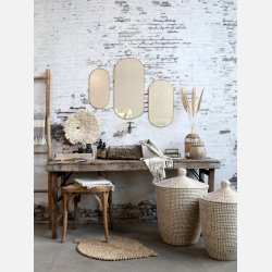 Spejl m. messingramme