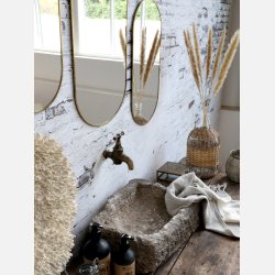 Spejl m. messingramme