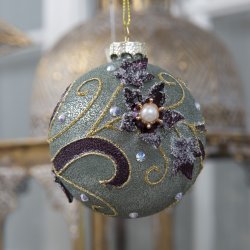 Julekugle med blomster, Mint