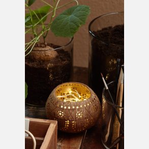 Lygte m/blomster hulmnster kokosnd 