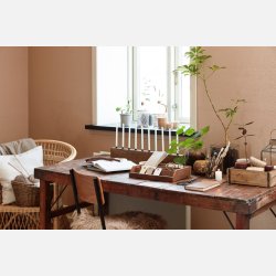 Lygte m/blomster hulmnster kokosnd 