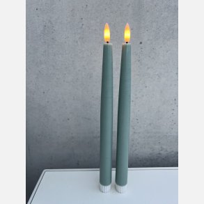 LED kronelys, 2 pak,  mintbl