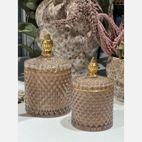 Liva krukke m. guld kant, taube