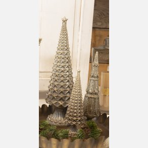 Tr med draperinger, brun/guld