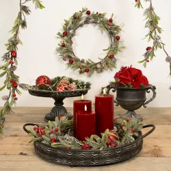 Rund bakke med   mnster, antik brun/sort