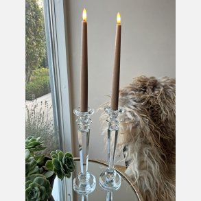 LED kronelys, 2 pak,  karamel