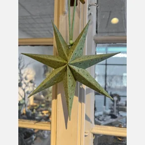 Julestjerne med glitter, grn