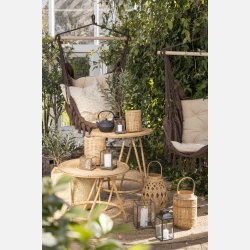 Hngestol brun melange m/kvaster