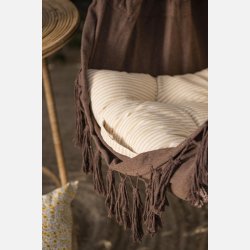 Hngestol brun melange m/kvaster