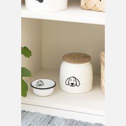 Dse til hundemad hvid m/hundemotiv og trlg 2,2 ltr